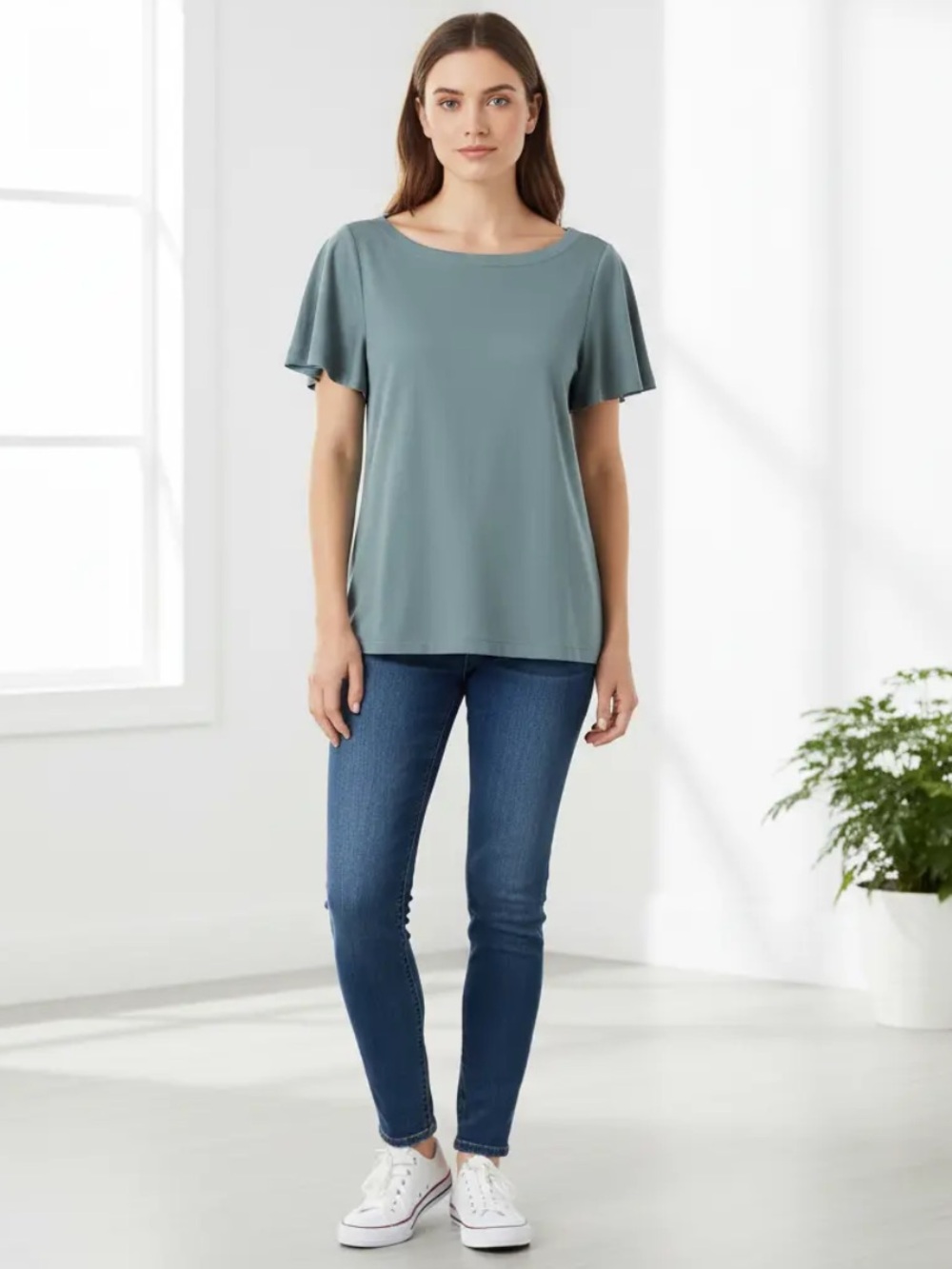 NWOT ANN TAYLOR Petite Flare Sleeve Top Size: LP